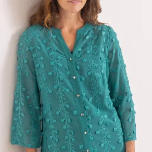 anna rose floral embroidered blouse