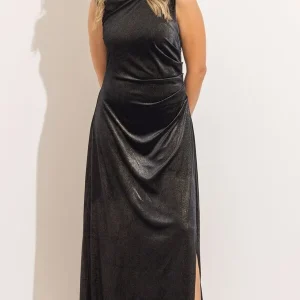 velvet shimmer maxi dress