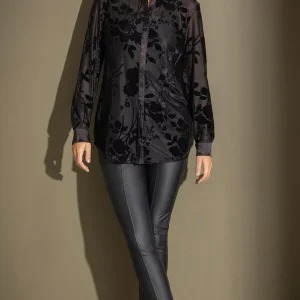 burnout velour long sleeve shirt